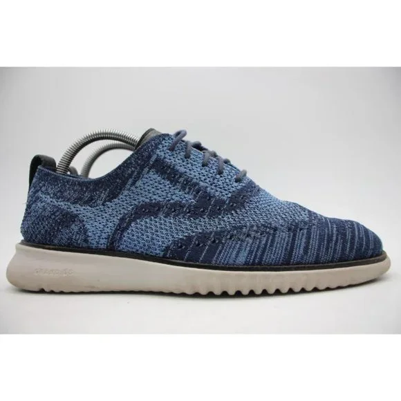Cole Haan 2.Zerogrand Stitchlite Oxford Men\'s 7.5 M Grey Blue Wingtip Shoes Cole Haan 2.Zerogrand Stitchlite Oxford G.R.A.N.D. Shoes in  main image 2